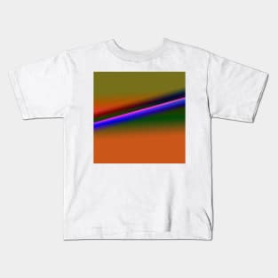 GREEN ORANGE BROWN BLUE TEXTURE ART Kids T-Shirt